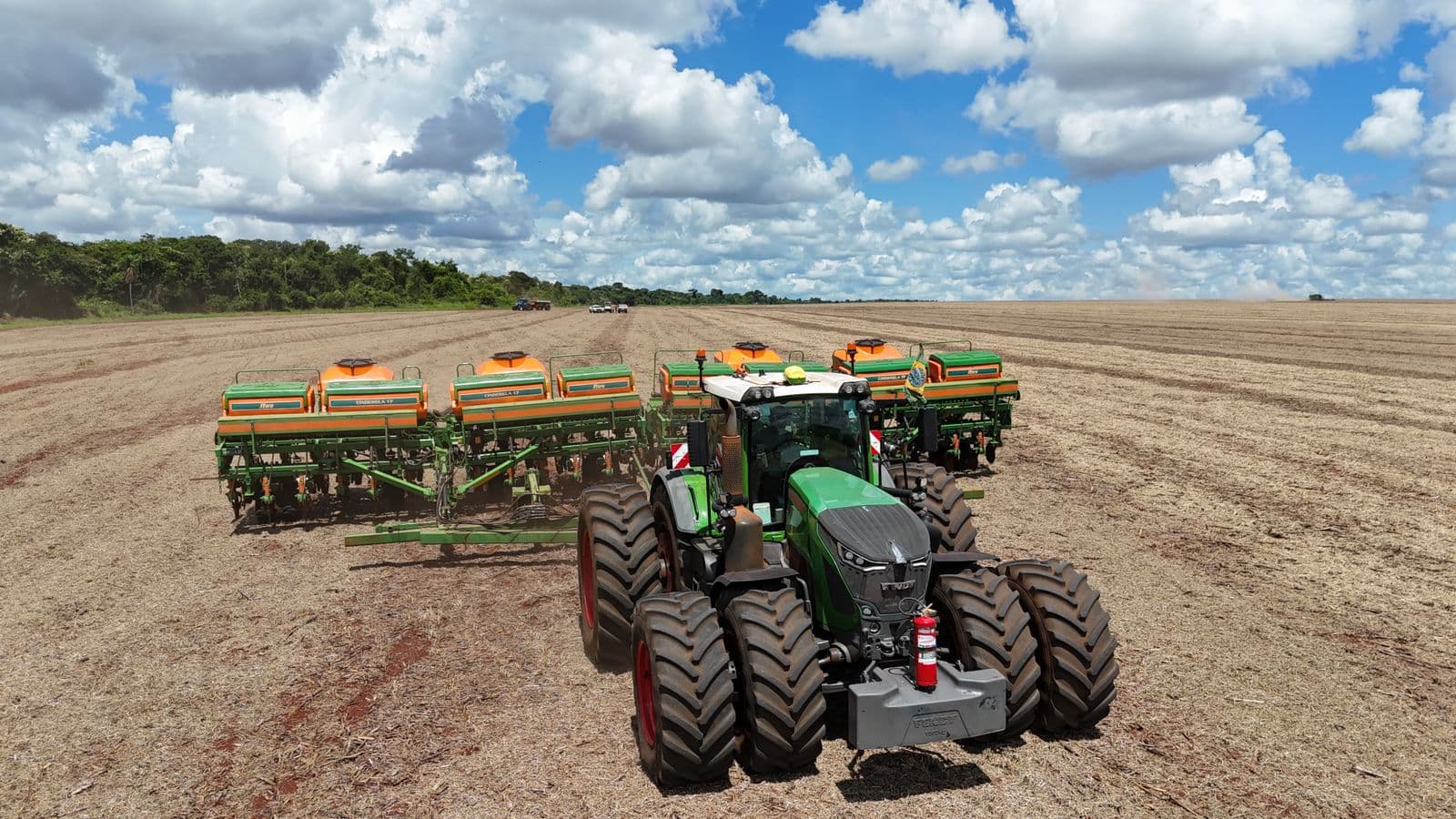 Modern Tractor in Field